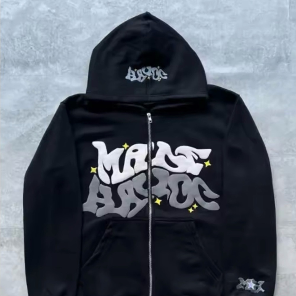 Black/Green Graphic Hoodie